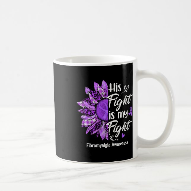 Mug Sa Lutte Est Ma Lutte Tournesol Fibromyalgie Aware (Droite)