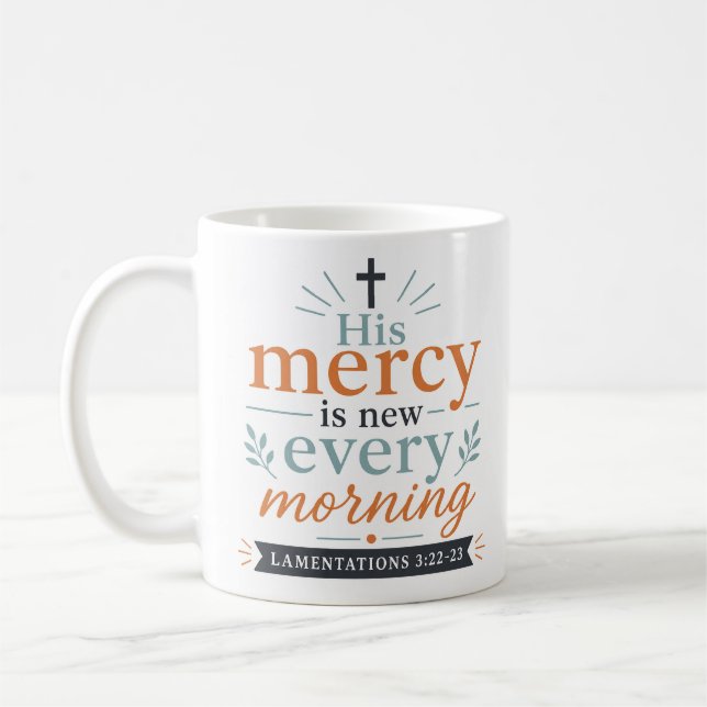 Mug Sa miséricorde est nouvelle chaque matin Citation  (Gauche)