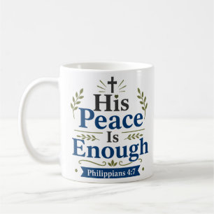 Mug Sa Paix Est Suffisante Citation de Prière du Matin
