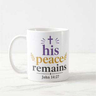Mug Sa Paix Reste Typographie Chrétienne Des Écritures