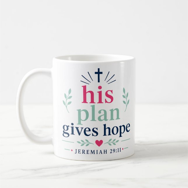 Mug Sa planification donne de l'espoir Citation de ver (Gauche)