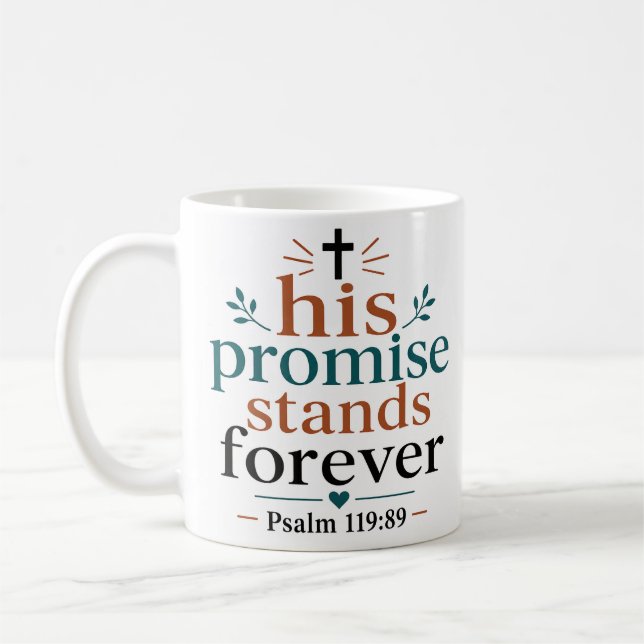 Mug Sa Promesse Dure Pour Toujours Verset Biblique Chr (Gauche)