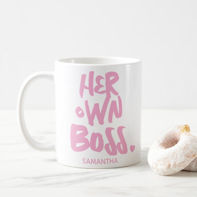 Mug Sa propre patronne Entrepreneuse propriétaire d'en (Avec donut)