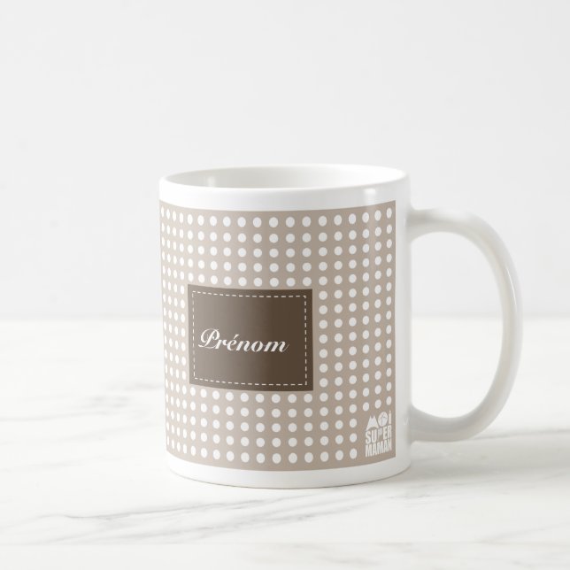 Mug sable à personnaliser - Moi Super Maman (Droite)