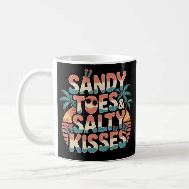 Mug Sable aux orteils Baisers salés Couple Rétro de la (Gauche)