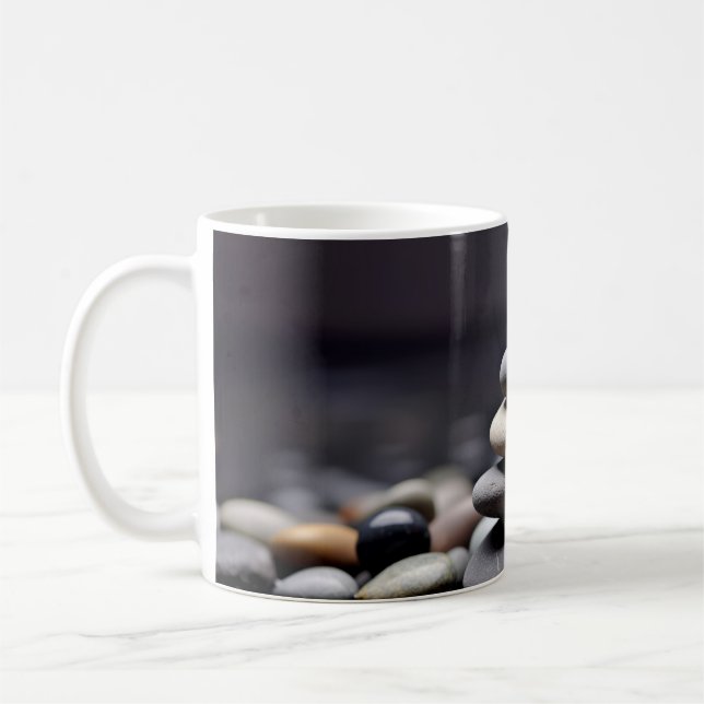Mug Sable De Pebble Rocheux Tranquille (Gauche)