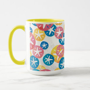 Mug Sable Dollar Jaune Rouge Bleu Motif