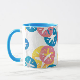 Mug Sable Dollar Jaune Rouge Bleu Motif