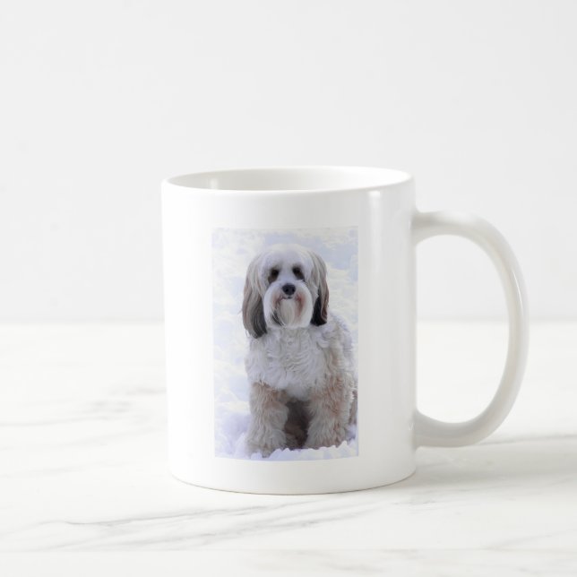 Mug Sable et blanc de Terrier tibétain (Droite)