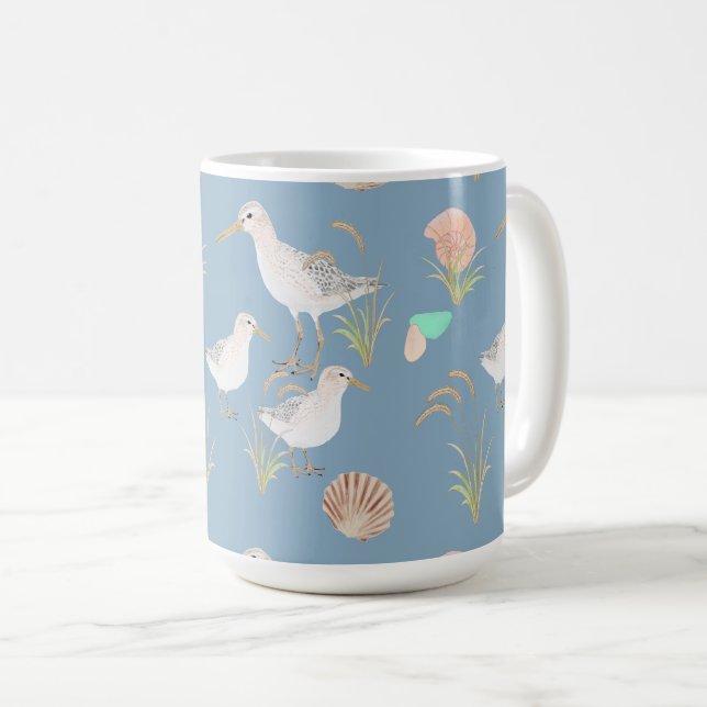 Mug Sable Pipers Coquillages d'herbe de mer (Devant droit)