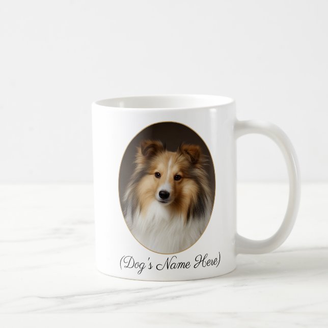 Mug Sable Sheltie personnalisé à mes côtés (Droite)