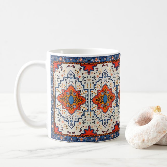 Mug Sables du temps : Patrimoine Boho Art marocain (Avec donut)