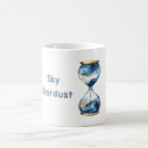 Mug Sablier de poussière d'étoiles de ciel bleu