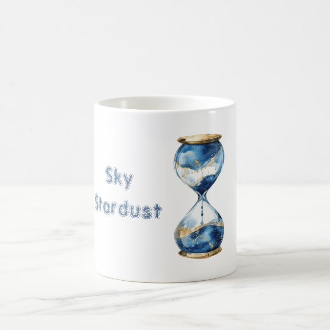 Mug Sablier de poussière d'étoiles de ciel bleu (Centre)