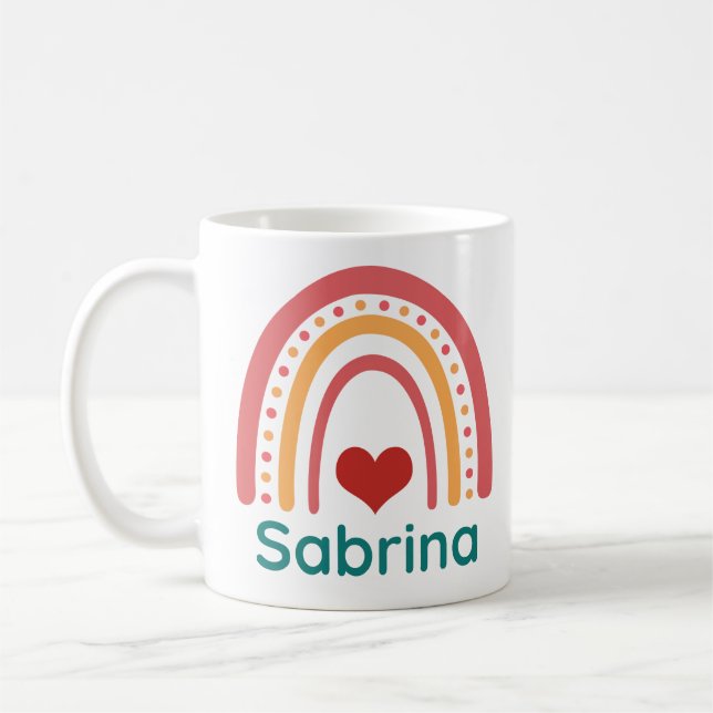 Mug Sabrina Vintage Boho Arc-en-ciel (Gauche)