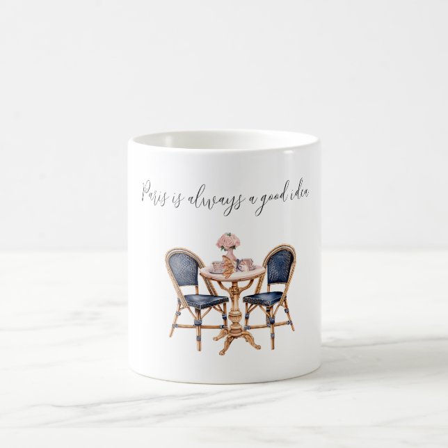 Mug Sac à baguettes rose bleu Paris (Centre)