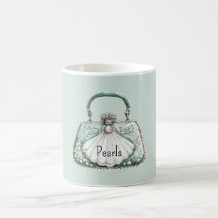 Mug Sac à perles vertes et blanches