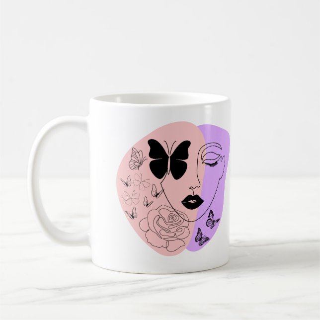 Mug Sac d'alimentation réutilisable abstrait minimalis (Gauche)