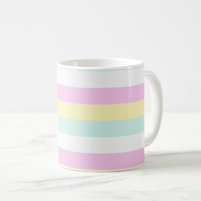 Mug Sac de carrosserie multicolore Pastel (Devant droit)