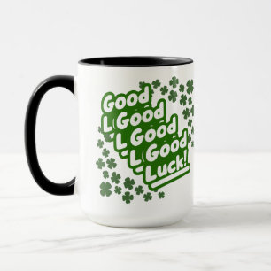Mug Sac fourre-tout à motif de trèfle chanceux vert ré
