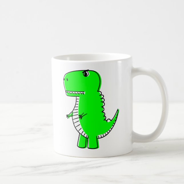 Mug Sac fourre-tout Dessin Dinosaure Vert (Droite)