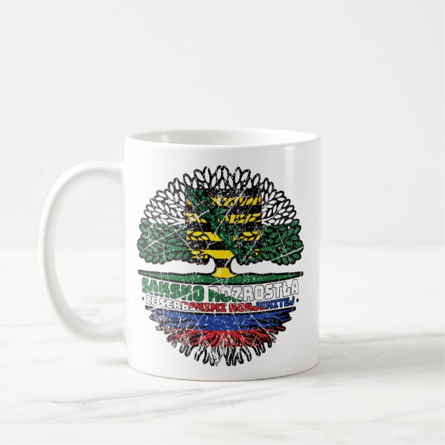Mug Sachsen Sächsisch Sorbisch Sorben Baum Wurzel (Gauche)