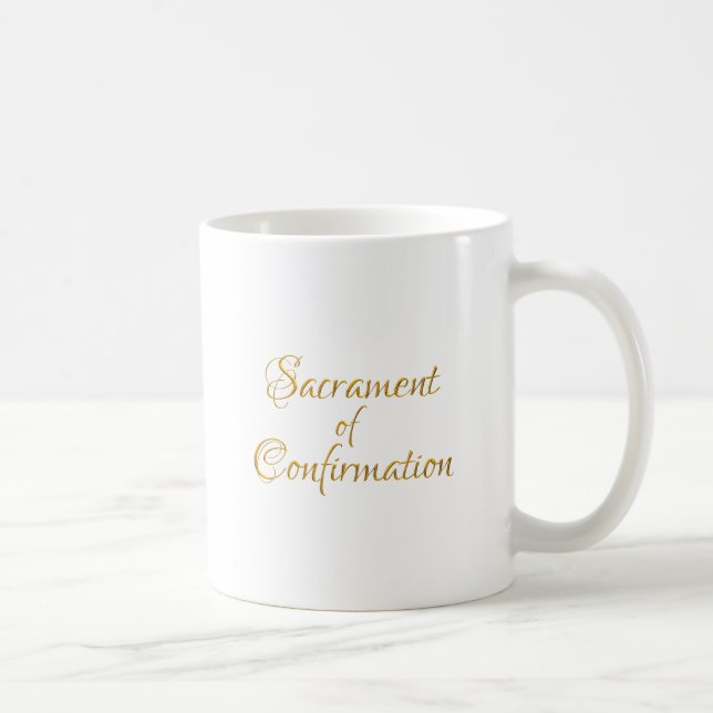Mug Sacrament de confirmation de Golden 3D Look (Droite)