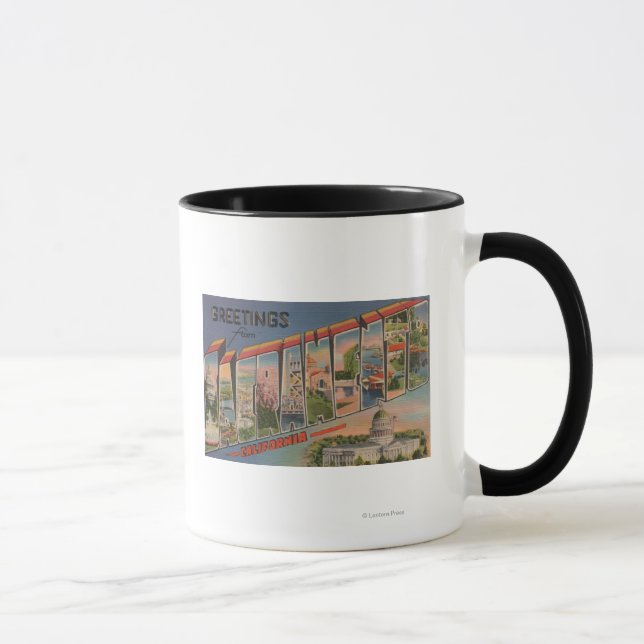 Mug Sacramento, CalifornieScènes de grandes lettres (Droite)