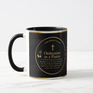 Mug Sacré Nouveau Ordonné Pasteur Bible Verse Personna