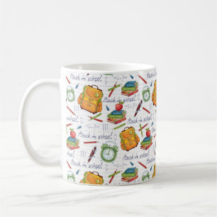 Mug Sacs à dos, livres et Motif de dessin