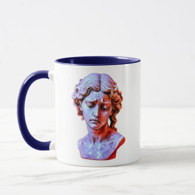 Mug Sad Neon Marble Bust (Gauche)