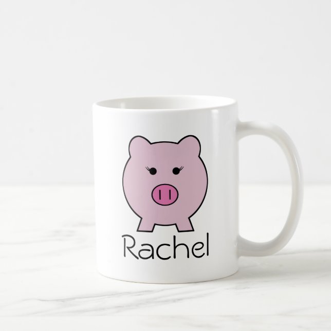 Mug Sadie le cochon rose ~ mignonne fille Kawaii (Droite)
