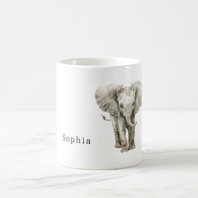 Mug Safari Grey Elephant Animal (Centre)