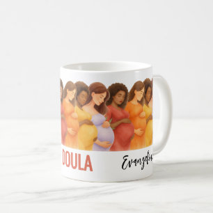 Mug Sage-femme à l'aquarelle ObGyn Naissance Post-part