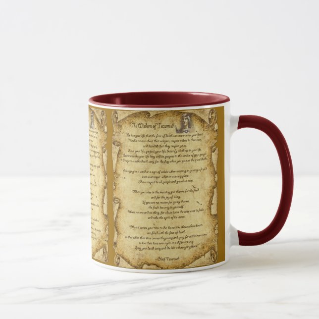 Mug Sagesse amérindienne du chef Tecumseh (Droite)