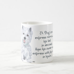 Mug Sagesse de Westie - Queue qui remue ou langue qui 
