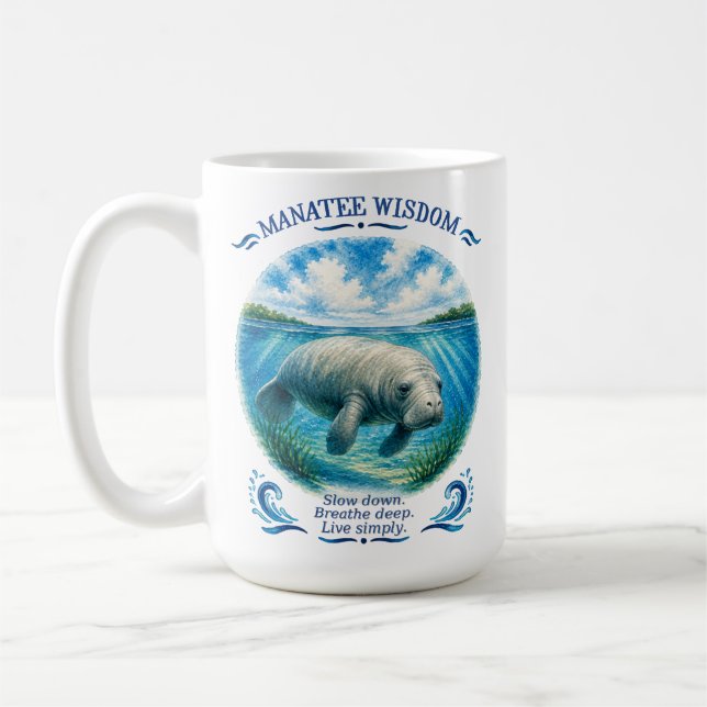 Mug Sagesse du lamantin sous la mer tropicale (Gauche)