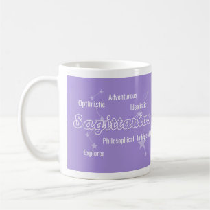 Mug Sagittaire Aquarelle violette Astrologie Zodiac