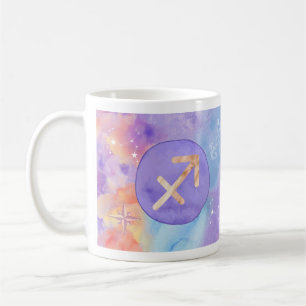 Mug Sagittaire Aquarelle Violette Astrologie Zodiaque