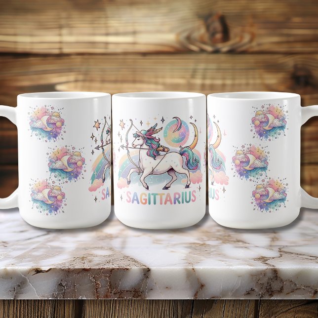 Mug Sagittaire Archer Coloré Zodiaque Astrologie (Colorful Sagittarius Archer Zodiac Astrology Coffee Mug)