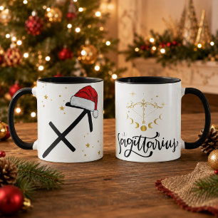 Mug Sagittaire Zodiaque Chapeau de Père Noël de Noël