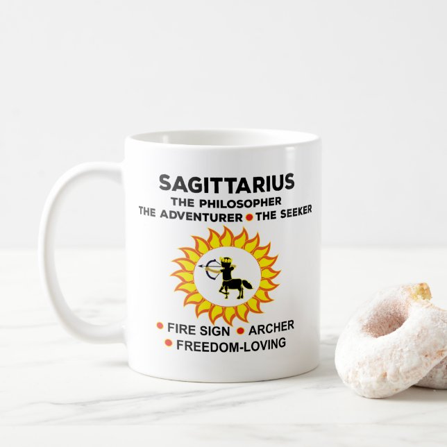 Mug Sagittarius Zodiac Archer Astrologique (Avec donut)