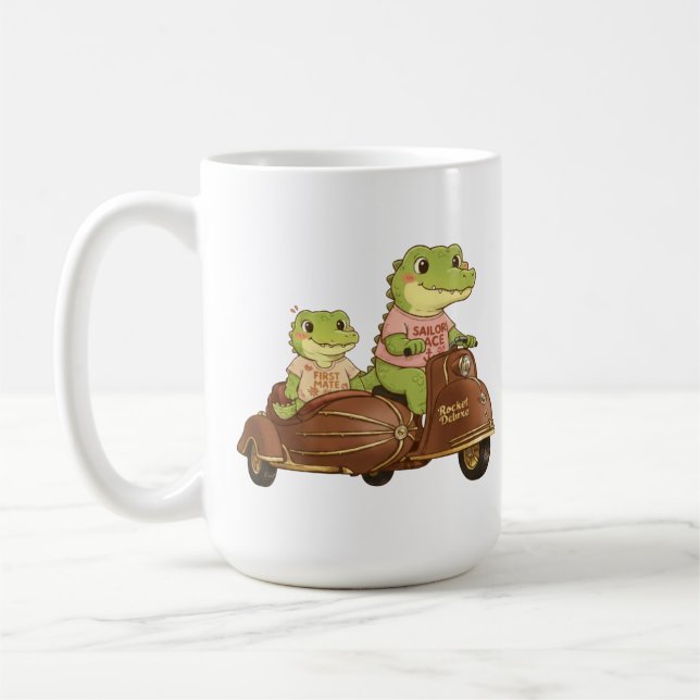 Mug Sailor Ace et First Mate Gator Duo - Aventure Rétr (Gauche)