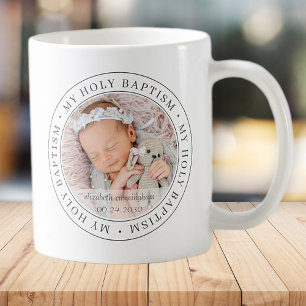 Mug Saint Baptême Cadre simple Photo personnalisée mod