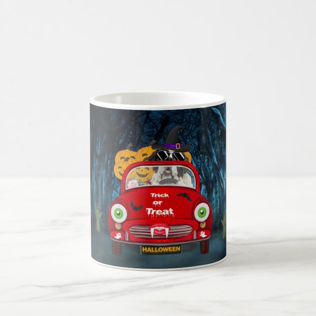 Mug Saint Bernard Chien voiture voiture effrayant Hall (Centre)