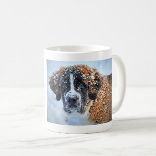 Mug Saint Bernard dans la neige