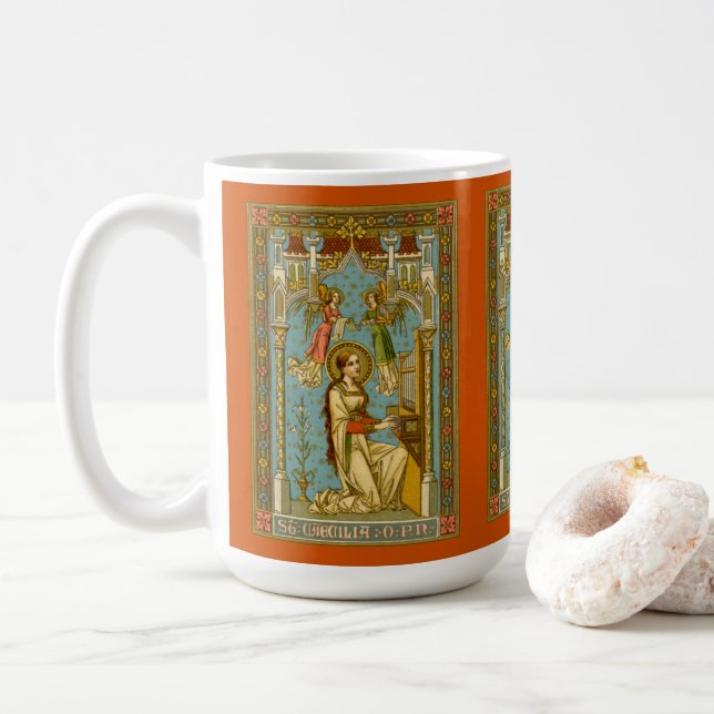Mug Saint-Cécile néo-gothique de Rome (BNG 02) (Avec donut)