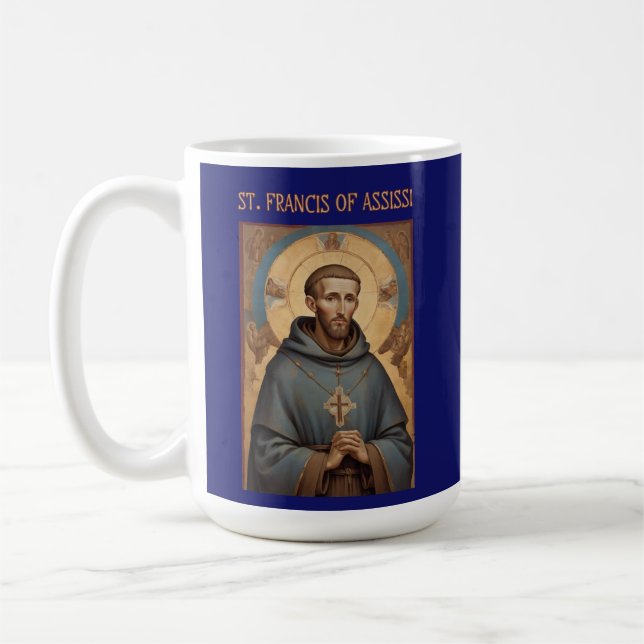 Mug Saint-François d'Assise catholique romain (Gauche)