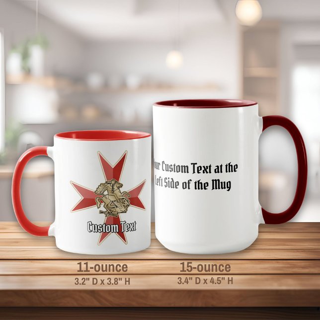 Mug Saint George sur croix de Malte (Créateur téléchargé)