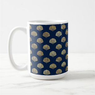 Mug Saint-Jacques d'or sur bleu